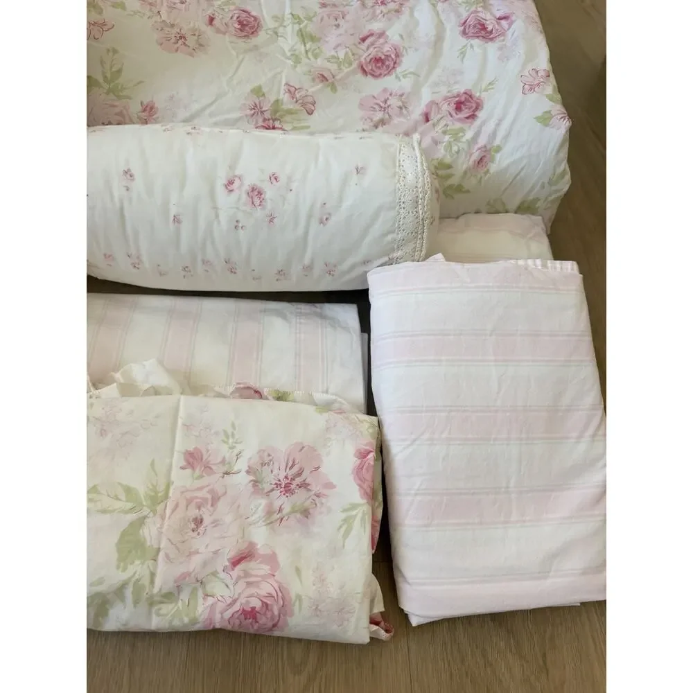 Rachel Ashwell Peony Shabby Chic Treasures Twin Comforter Set 9 Piece Vintage